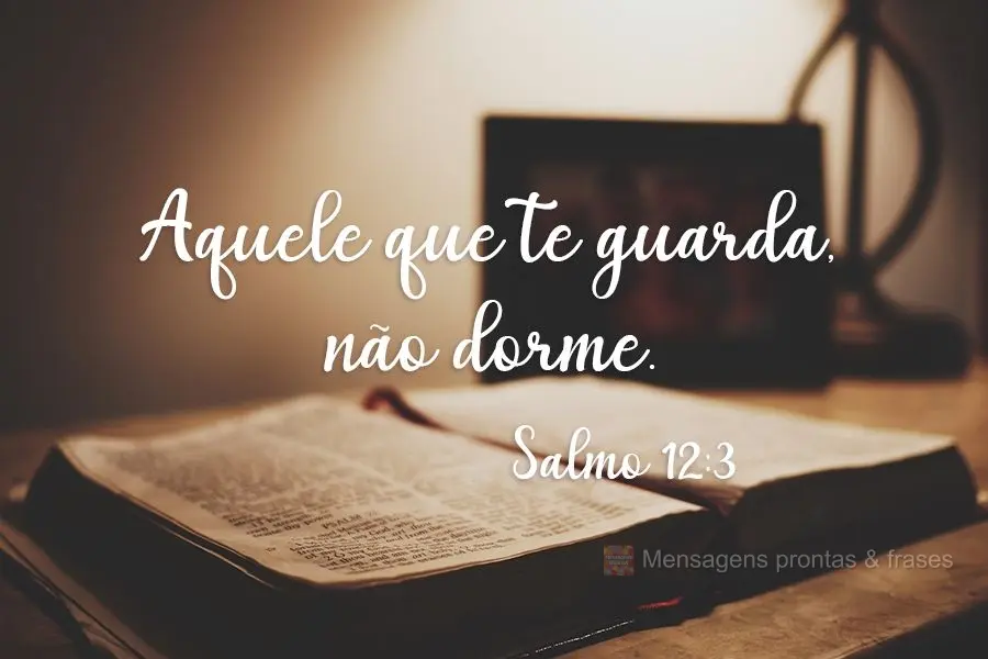 Aquele que te guarda, não dorme. Salmo 12:3