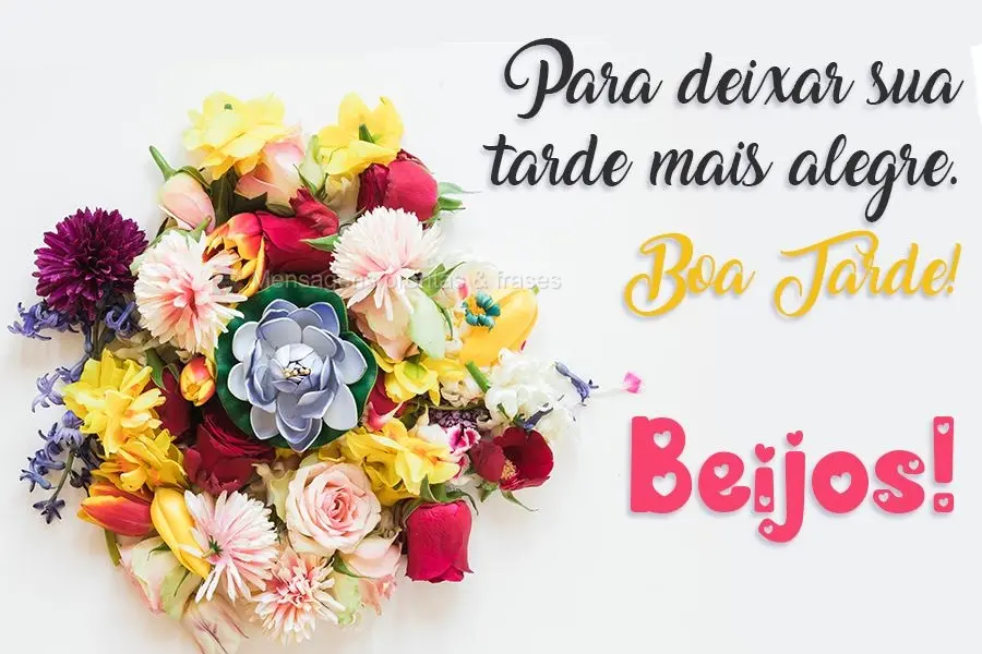 Para deixar sua tarde mais alegre.
  Boa Tarde! Beijos!