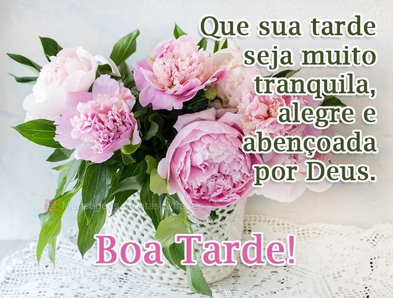 Que sua tarde seja muito tranquila, alegre e abençoada por Deus.
  Boa Tarde!