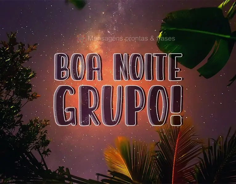 Boa Noite Grupo!
