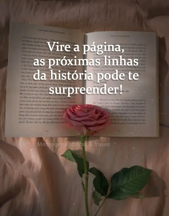 Vire a página, as próximas linhas da história podem te surpreender!
