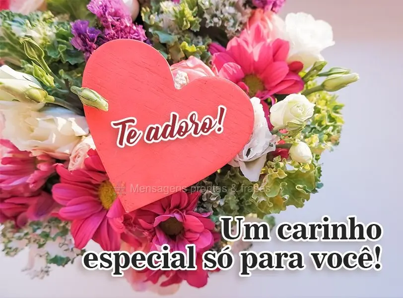 Um carinho especial só para você! 
 Te adoro!