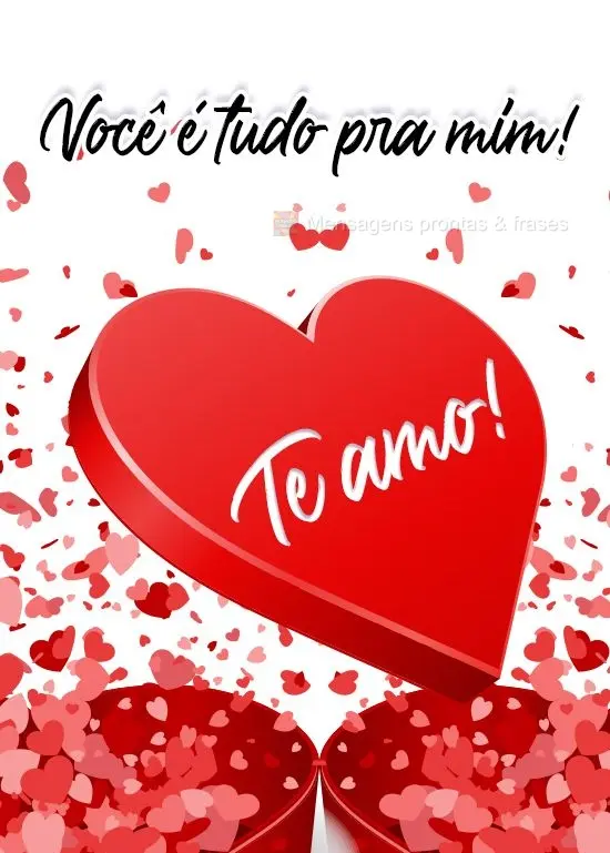 Você é tudo pra mim!
 Te amo! 