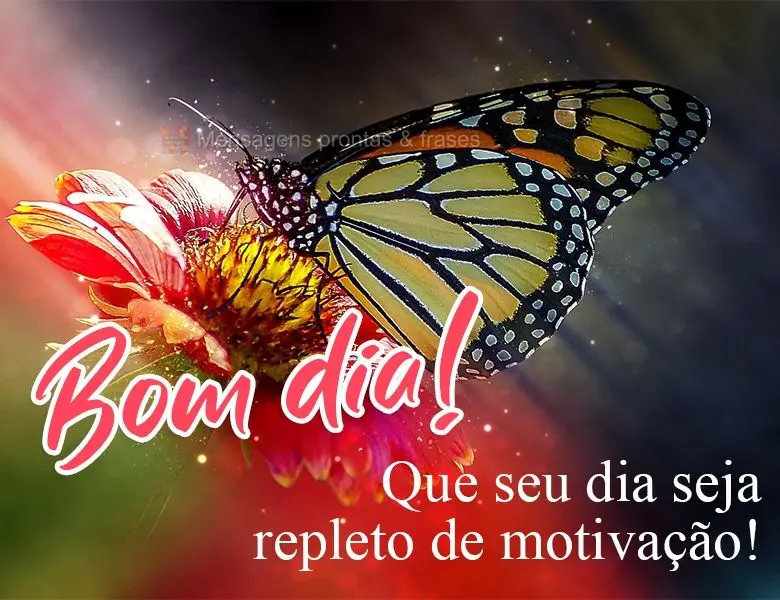 Que seu dia seja repleto de motivação!  Bom dia! 