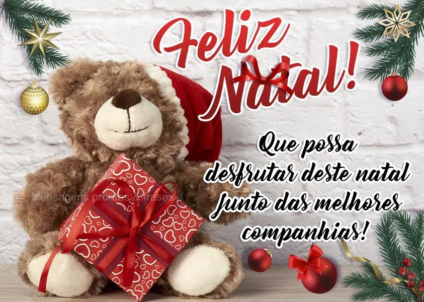 Que possa desfrutar deste natal junto das melhores companhias!  Feliz Natal!