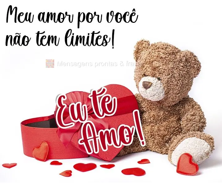 Meu amor por você não tem limites!  Eu te amo!