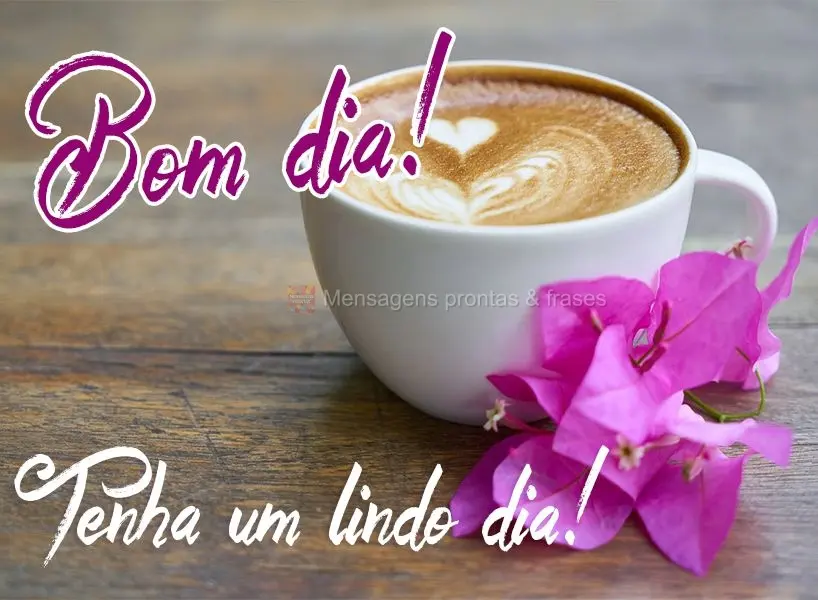 Tenha um lindo dia! Bom dia! 