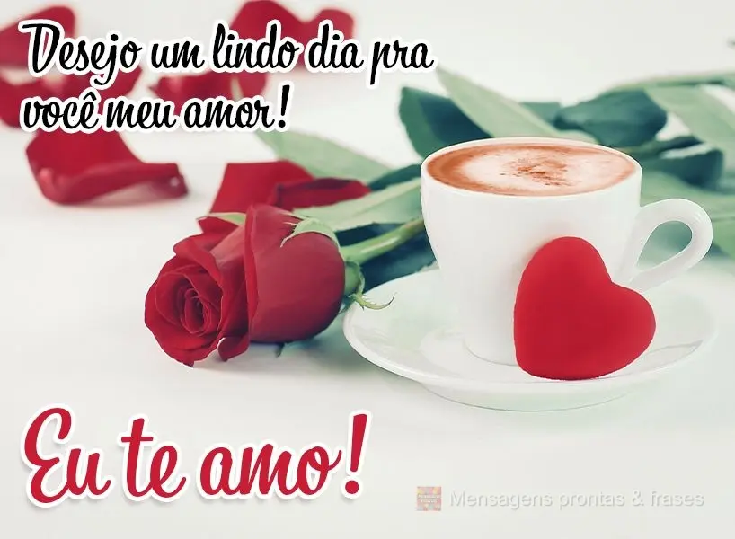 Desejo um lindo dia pra você, meu amor!  Eu te amo!