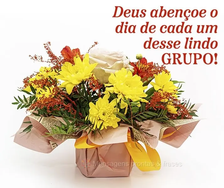 Deus abençoe o dia de cada um desse lindo grupo!