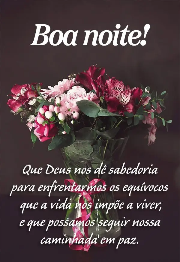 Que Deus nos dê sabedoria para enfrentarmos os equívocos que a vida nos impõe a viver, e que possamos seguir nossa caminhada em paz. Boa noite!