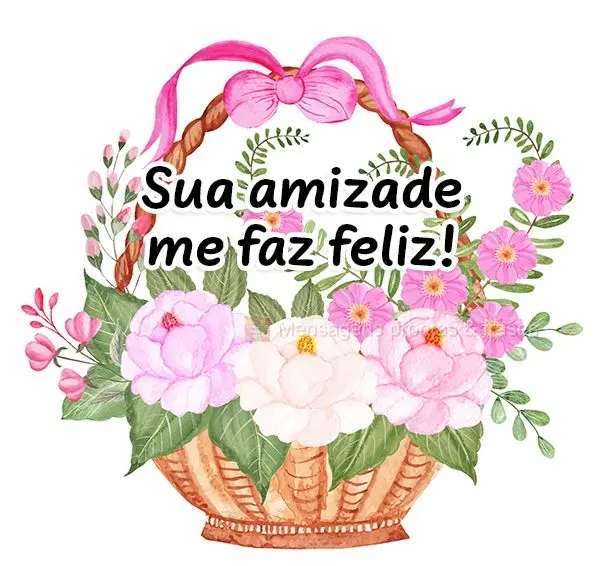 Sua amizade me faz feliz!