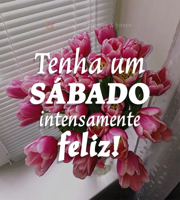 Tenha um sábado intensamente feliz!