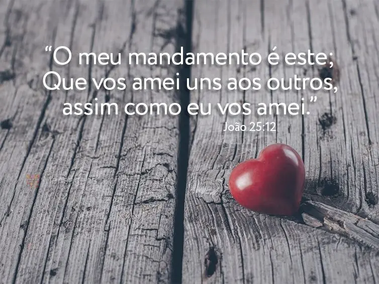 “O meu mandamento é este; Que vos amei uns aos outros, assim como eu vos amei.” João 25:12