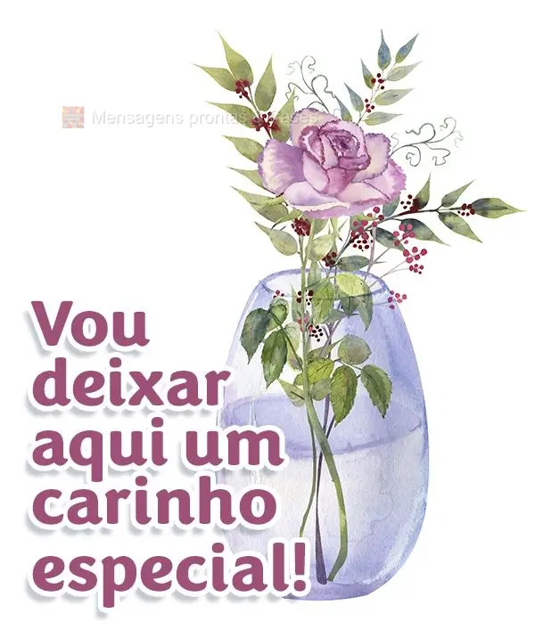 Vou deixar aqui um carinho especial!