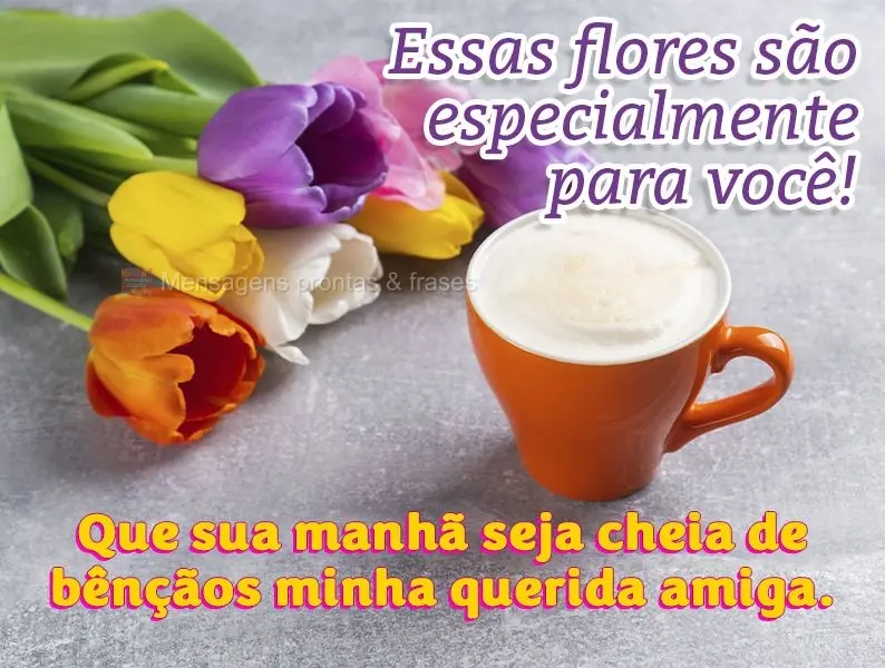 Que sua manhã seja cheia de bênçãos, minha querida amiga. Essas flores são especialmente para você!