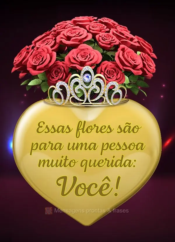 Essas flores são para uma pessoa muito querida: Você!