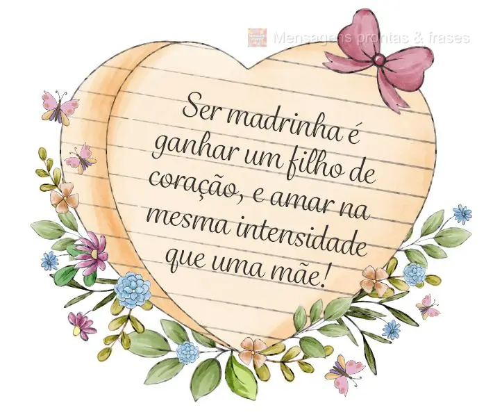 Ser madrinha é ganhar um filho de coração, e amar na mesma intensidade que uma mãe!