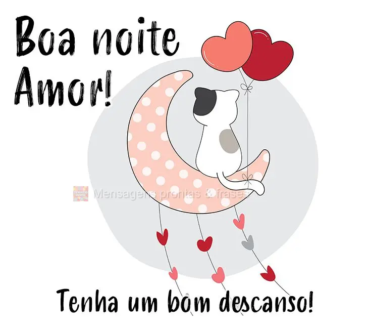 Boa noite amor! Tenha um bom descanso!