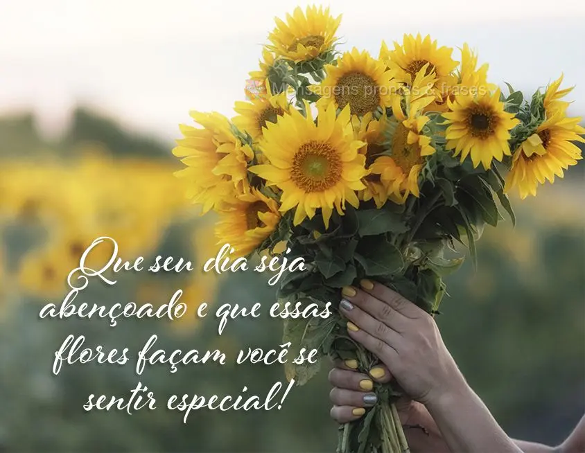 Que seu dia seja abençoado e que essas flores façam você se sentir especial!