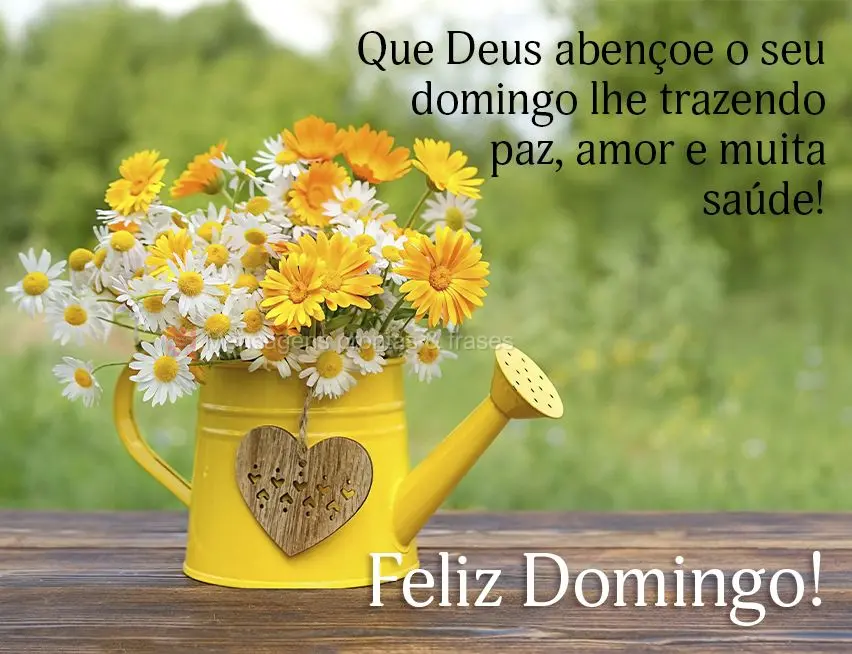 Que Deus abençoe o seu domingo lhe trazendo paz, amor e muita saúde! Feliz Domingo!