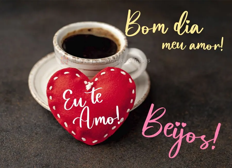 Bom dia meu amor! Te amo! Beijos!