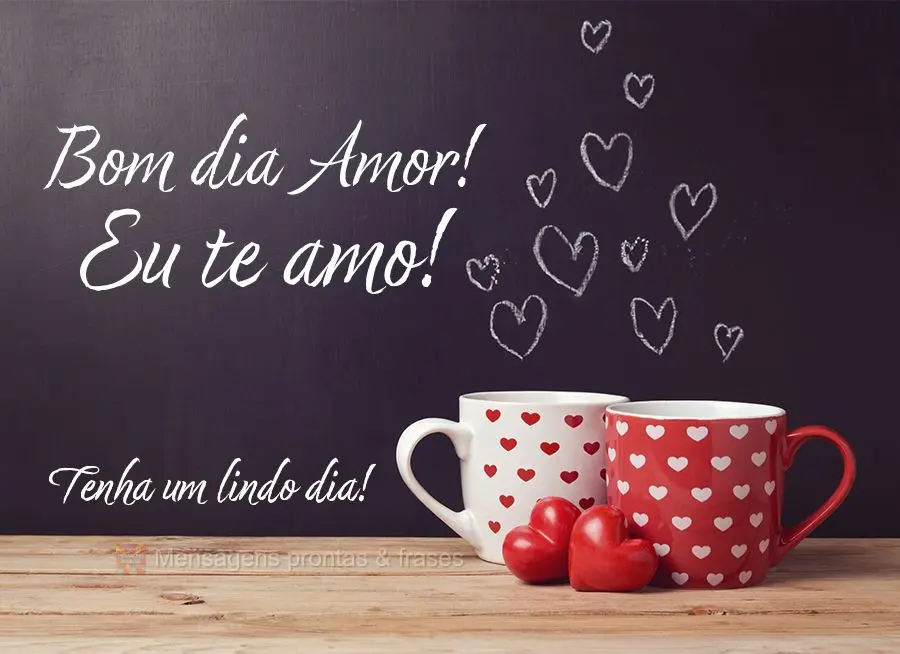 Tenha um lindo dia! Bom dia amor! Eu te amo! 