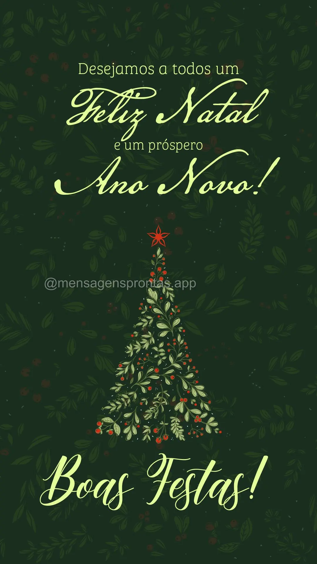 Desejamos a todos um feliz natal e um próspero ano novo! Boas festas!