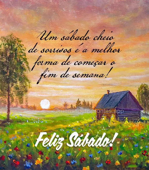 Um sábado cheio de sorrisos é a melhor forma de começar o fim de semana! Feliz Sábado!