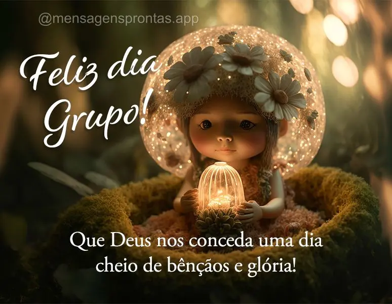 Que Deus nos conceda um dia cheio de bênçãos e glória! Feliz dia Grupo!