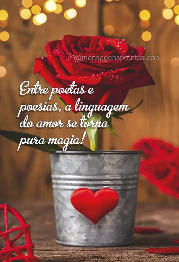 Entre poetas e poesias, a linguagem do amor se torna pura magia!