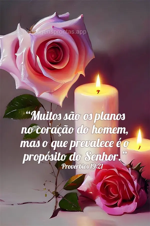 “Muitos são os planos no coração do homem, mas o que prevalece é o propósito do Senhor.” Provérbios 19:21