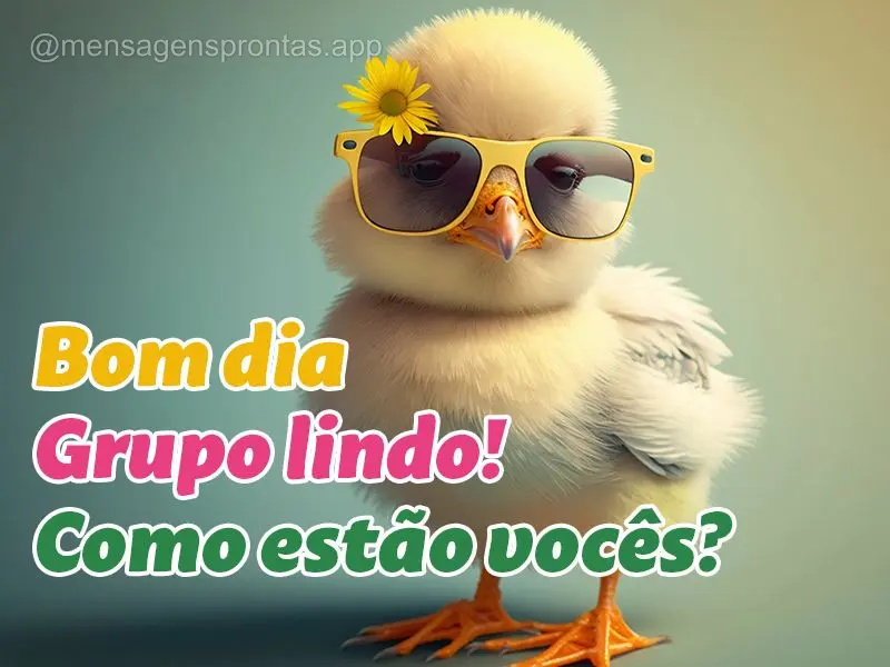 Bom dia Grupo lindo! Como estão vocês?