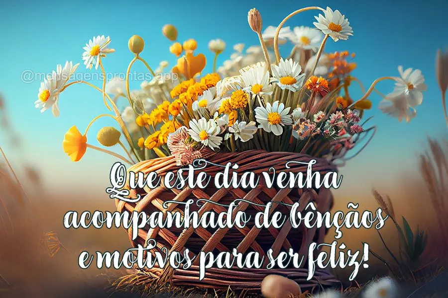 Que este dia venha acompanhado de bênçãos e motivos para ser feliz!