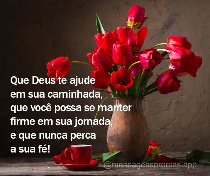 Que Deus te ajude em sua caminhada, que você possa se manter firme em sua jornada, e que nunca perca a sua fé!