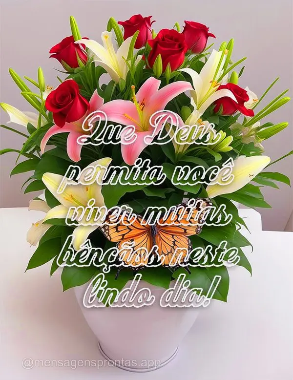 Que Deus permita você viver muitas bênçãos neste lindo dia!