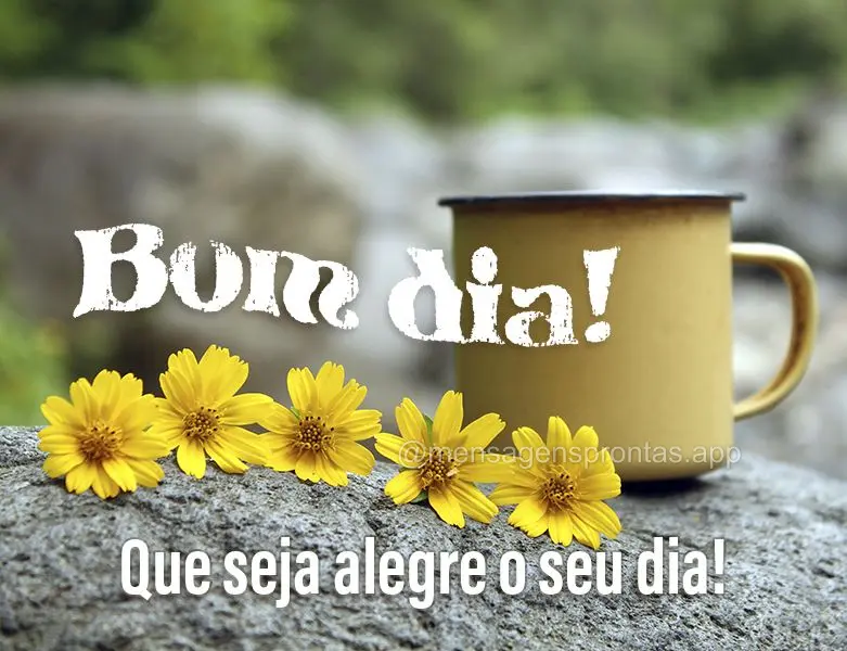 Que seja alegre o seu dia! Bom dia!