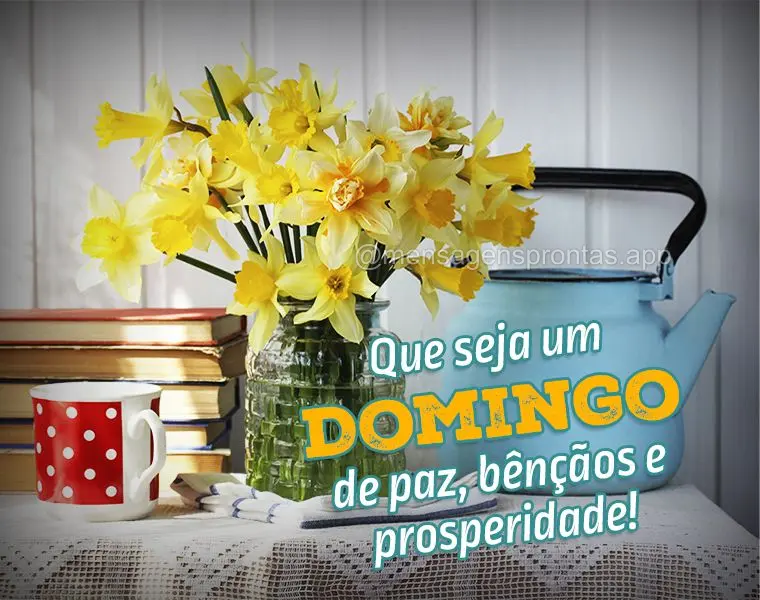 Que seja um Domingo de paz, bênçãos e prosperidade!