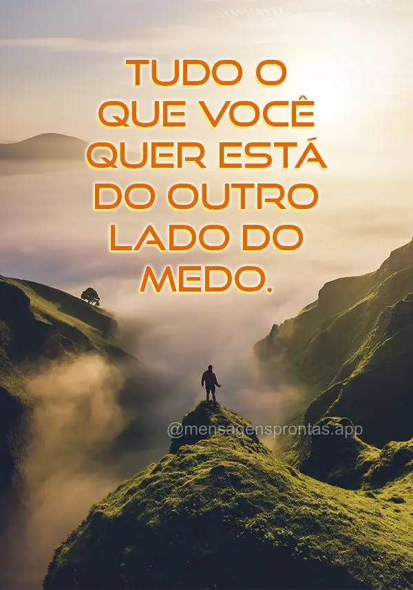 Tudo o que você quer está do outro lado do medo.