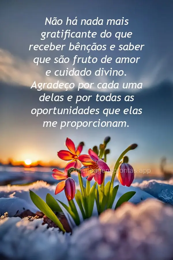 Não há nada mais gratificante do que receber bênçãos e saber que são fruto de amor e cuidado divino. Agradeço por cada uma delas e por todas as op...