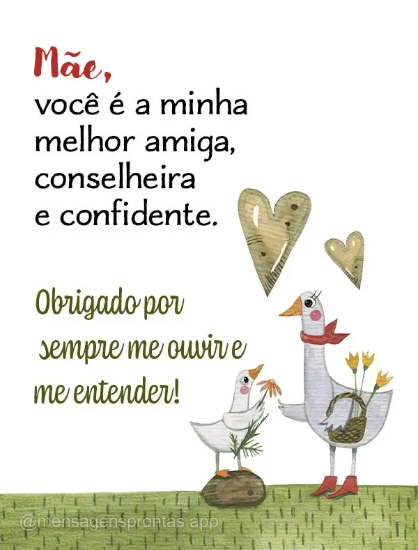 Mãe, você é a minha melhor amiga, conselheira e confidente. Obrigado por sempre me ouvir e me entender!