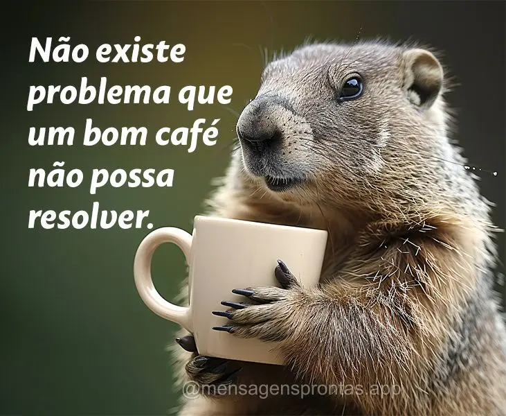 Não existe problema que um bom café não possa resolver.