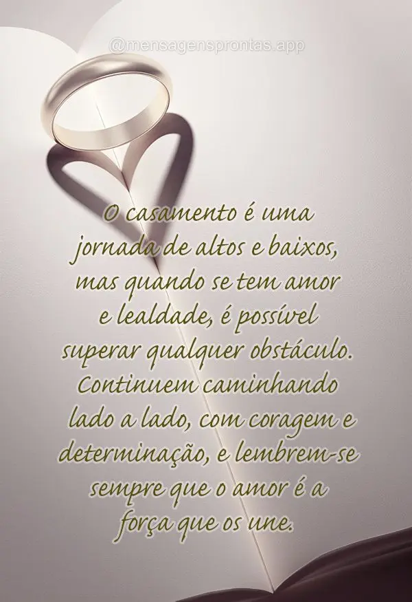 O casamento é uma jornada de altos e baixos, mas quando se tem amor e lealdade, é possível superar qualquer obstáculo. Continuem caminhando lado a la...