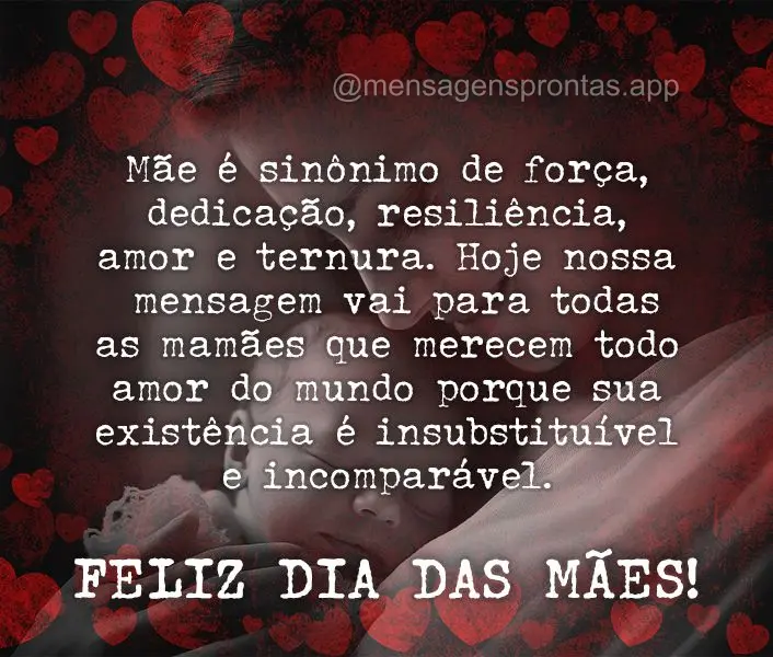 Mãe é sinônimo de força, dedicação, resiliência, amor e ternura. Hoje nossa mensagem vai para todas as mamães que merecem todo amor do mundo porq...