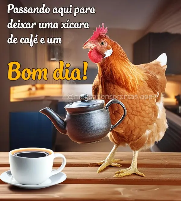 Passando aqui para deixar uma xícara de café e um Bom dia!