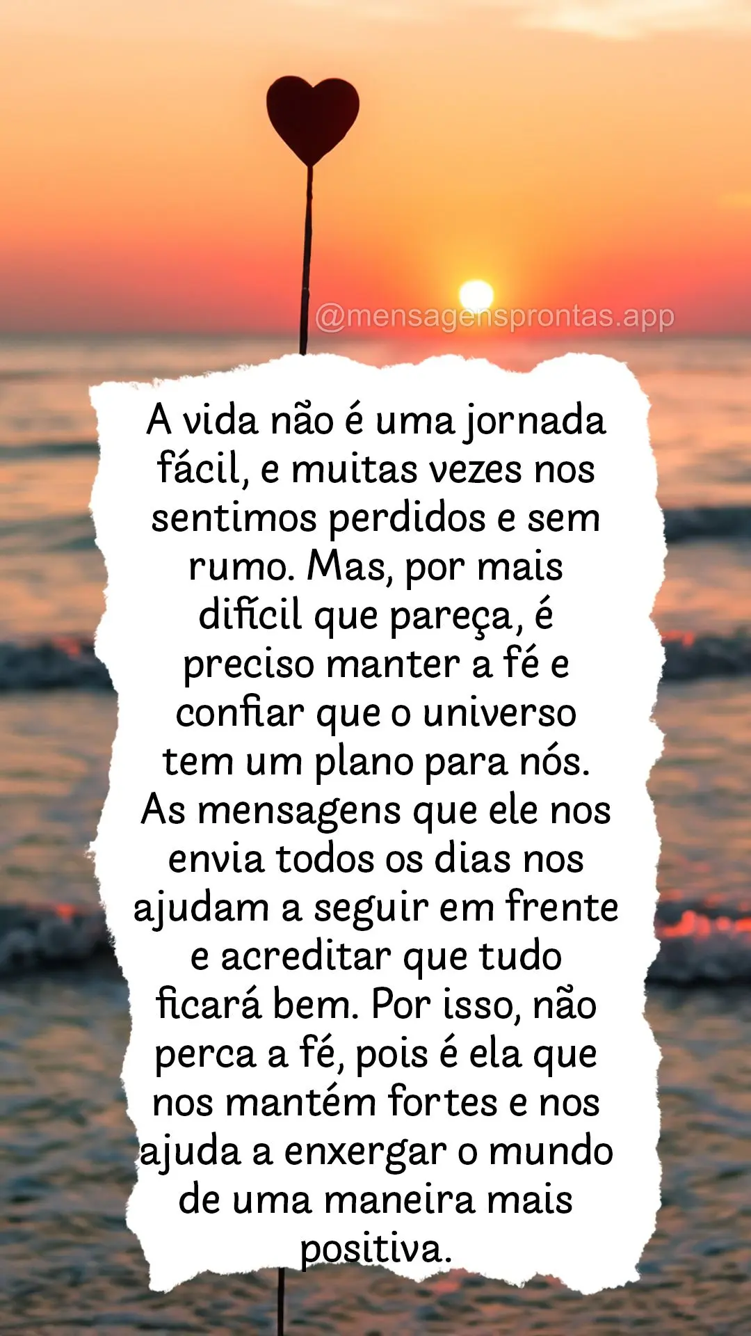 A vida não é uma jornada fácil, e muitas vezes nos sentimos perdidos e sem rumo. Mas, por mais difícil que pareça, é preciso manter a fé e confiar...