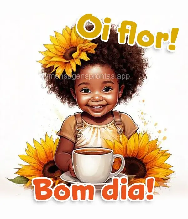 Oi flor!  Bom dia!