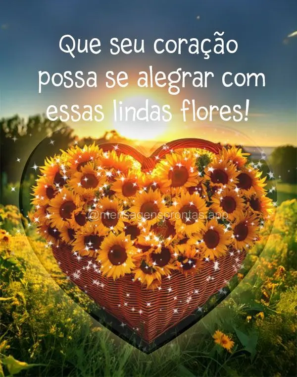 Que seu coração possa se alegrar com essas lindas flores!