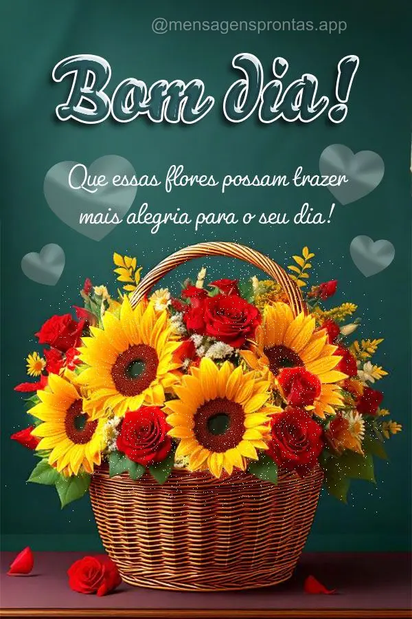 Que essas flores possam trazer mais alegria para o seu dia! Bom dia!