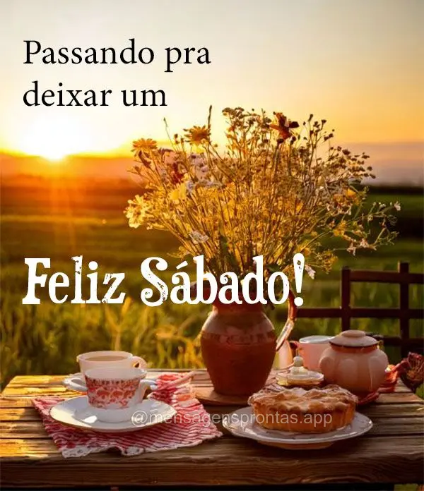 Passando pra deixar um feliz Sábado!