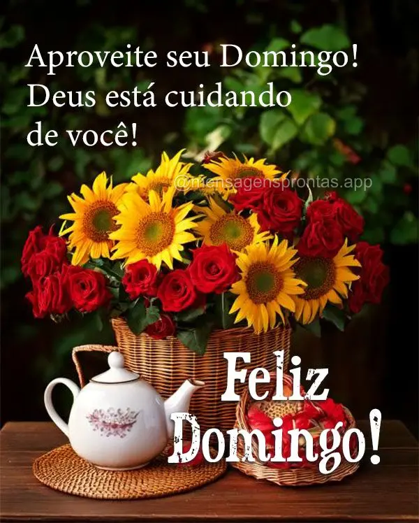 Aproveite seu Domingo! Deus está cuidando de você!  Feliz Domingo!